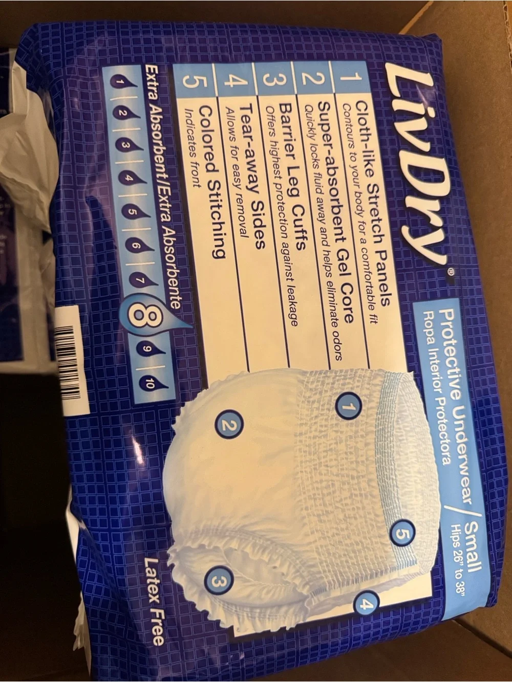 Livdry unisex protective underwear small men woman 20 count
